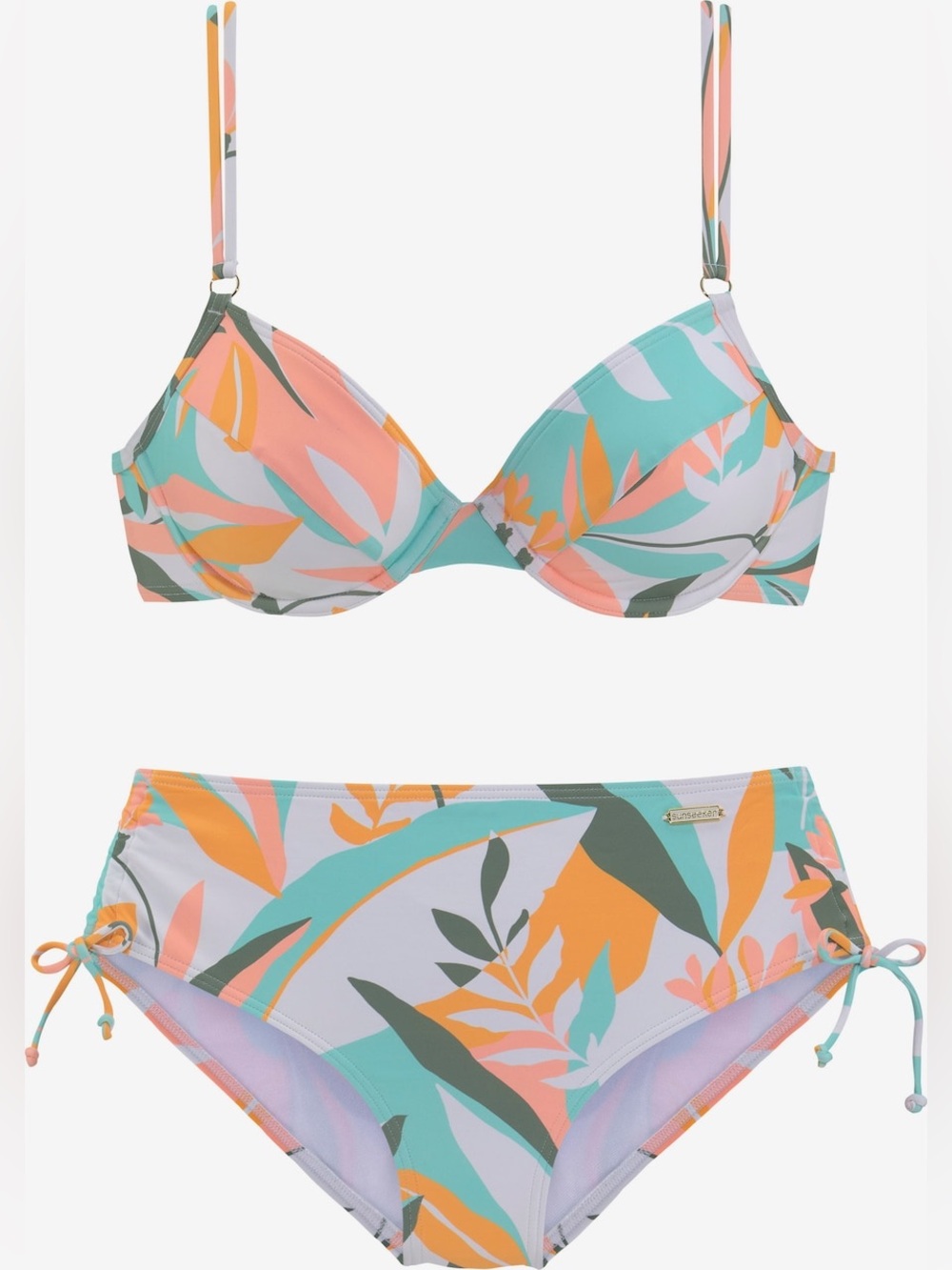 Sunseeker New w Tag Sz 8 Bottom, 36C Top Floral Push-up Bikini Set